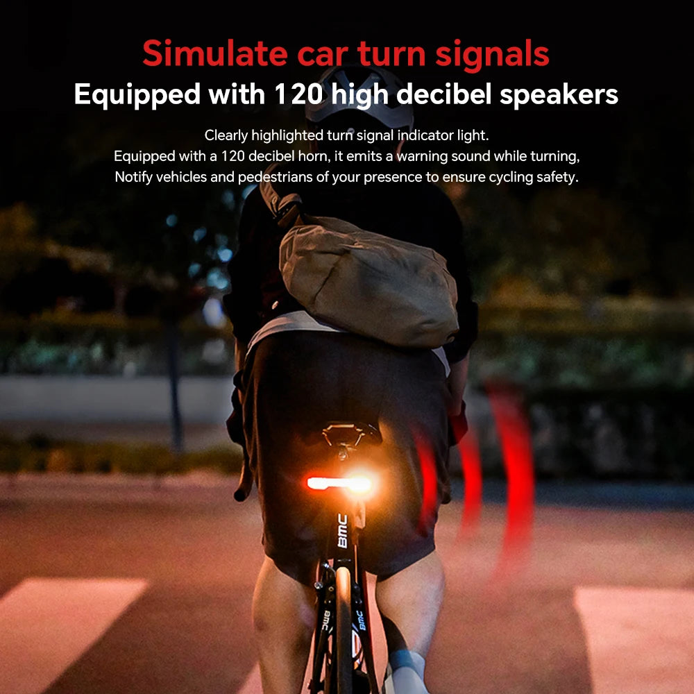 RAVEMEN Bike Turn Signals. Rear Light Bicycle. Wireless Taillight Horn .NT101 Anti-Theft Vibration Alarm. Auto On-Off Brake Sensor.