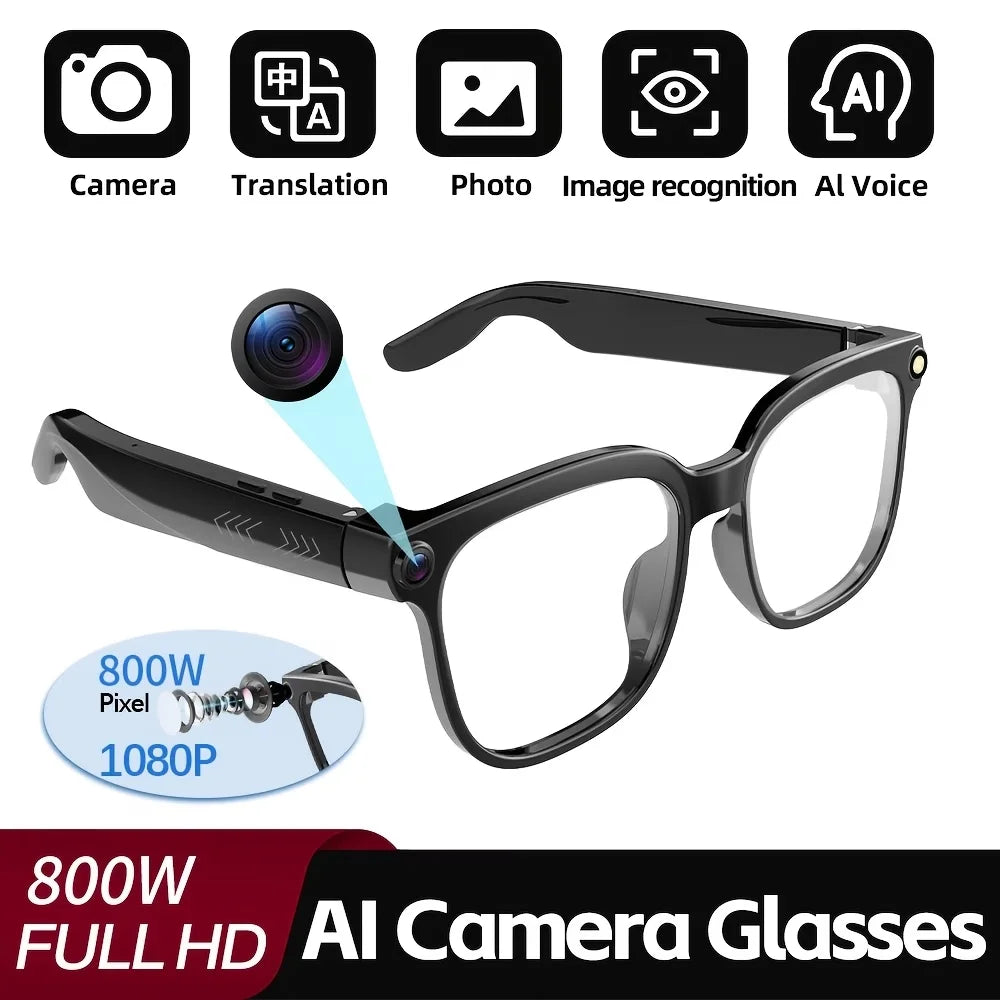 2026 Smart AI Glasses Men New 4K HD 800W Pixel Camera 32GB Memory 120+ Translation ChatGPT Music Shoot Photos & Video Sunglasses