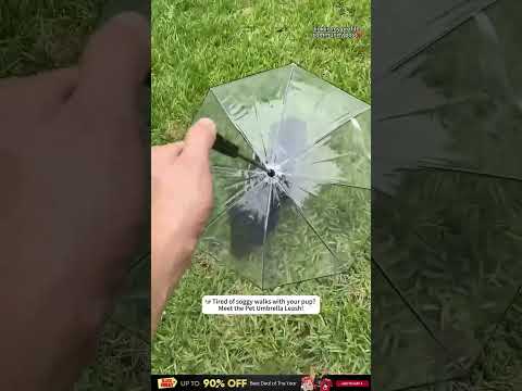 2023 New Pet Umbrella Leash Rainproof Snowproof Dog Umbrella Leash for Small Dogs Steerable Adjustable Doggy Outdoor Umbrella